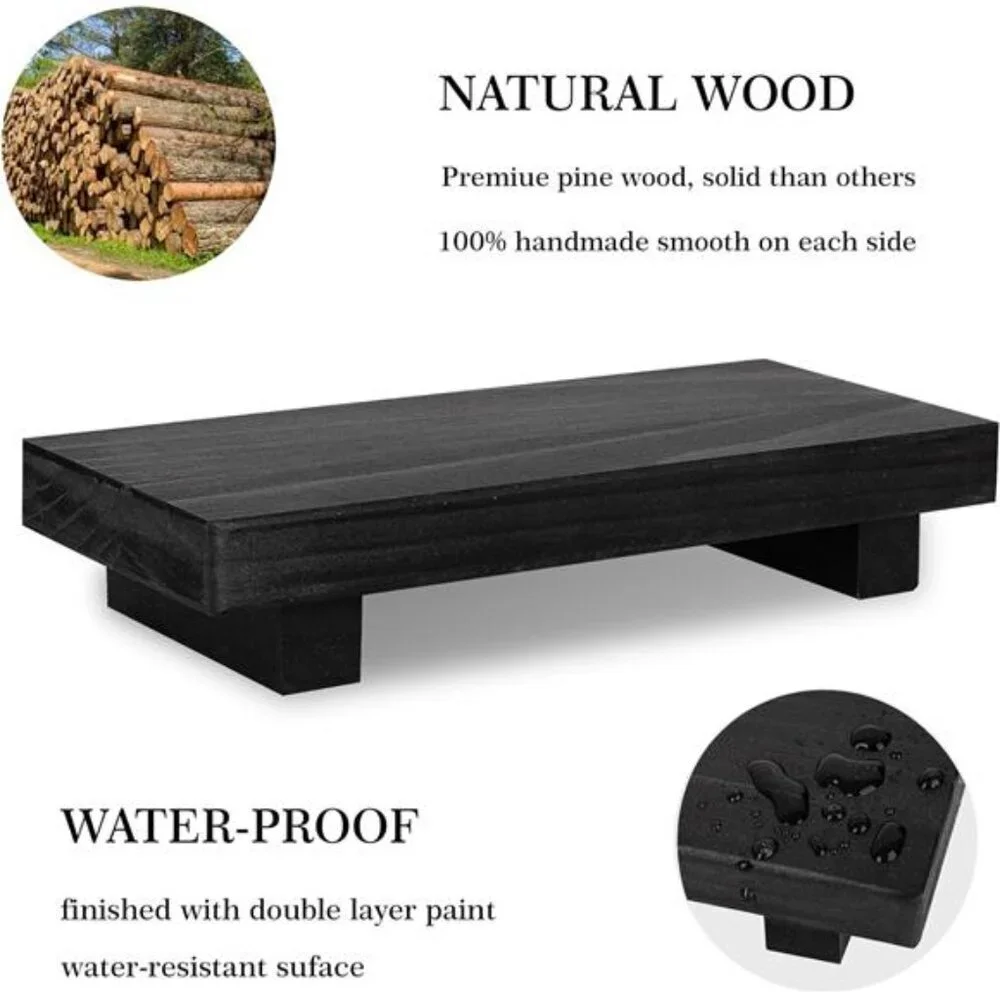 Wood Bathroom Counter Organizer Tray Soap Holder Farmhouse Decorative Kitchen